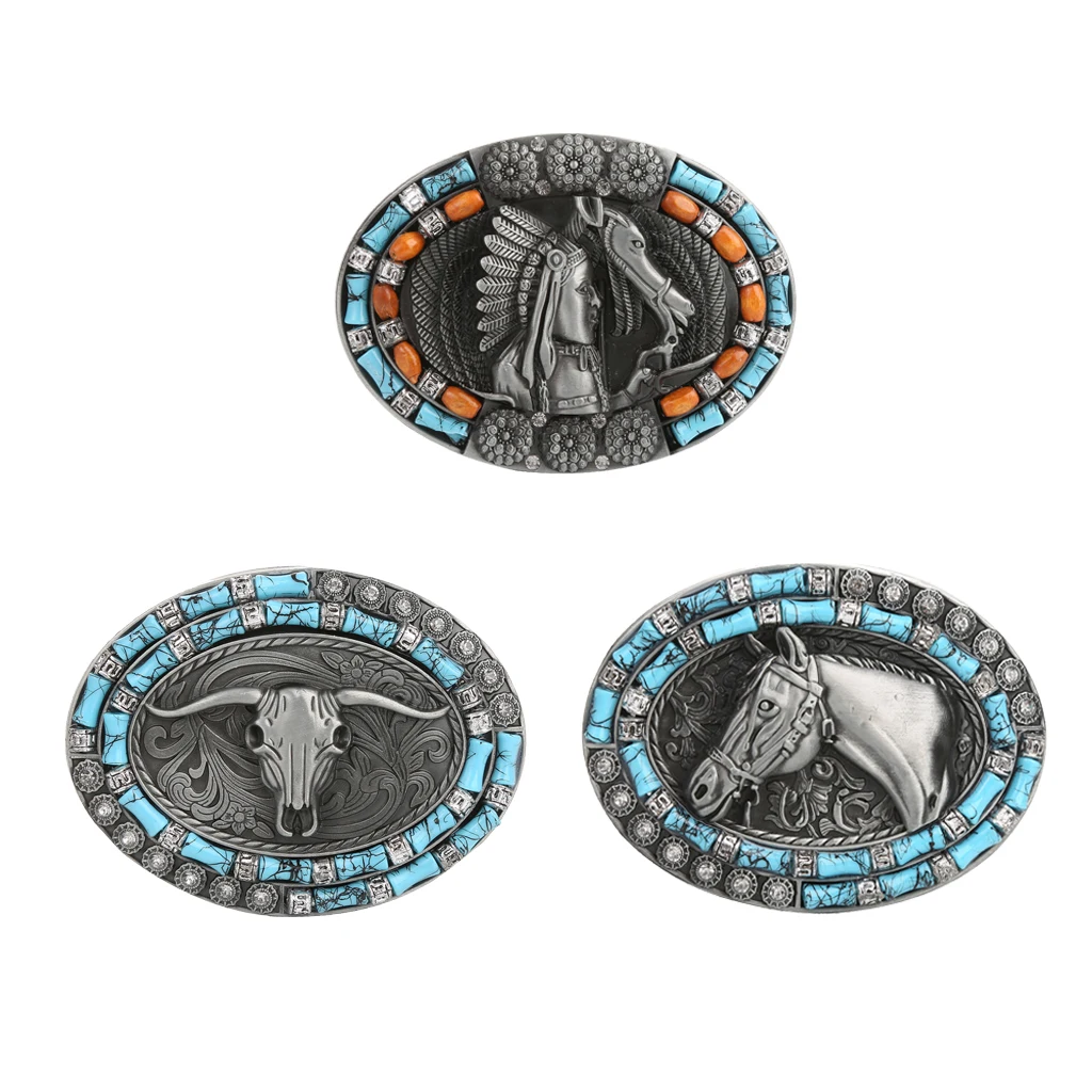 Сменный ремень для охоты в ковбойском стиле с изображением животных пряжка ремня