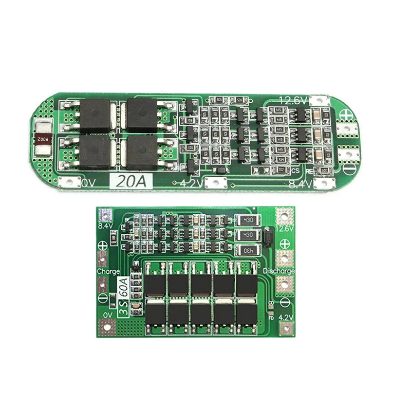 

3S 20A Battery 18650 Charger PCB BMS Protection Board & 3S 60A Bms Board Lithium Li-Ion 18650 Battery Protection Board