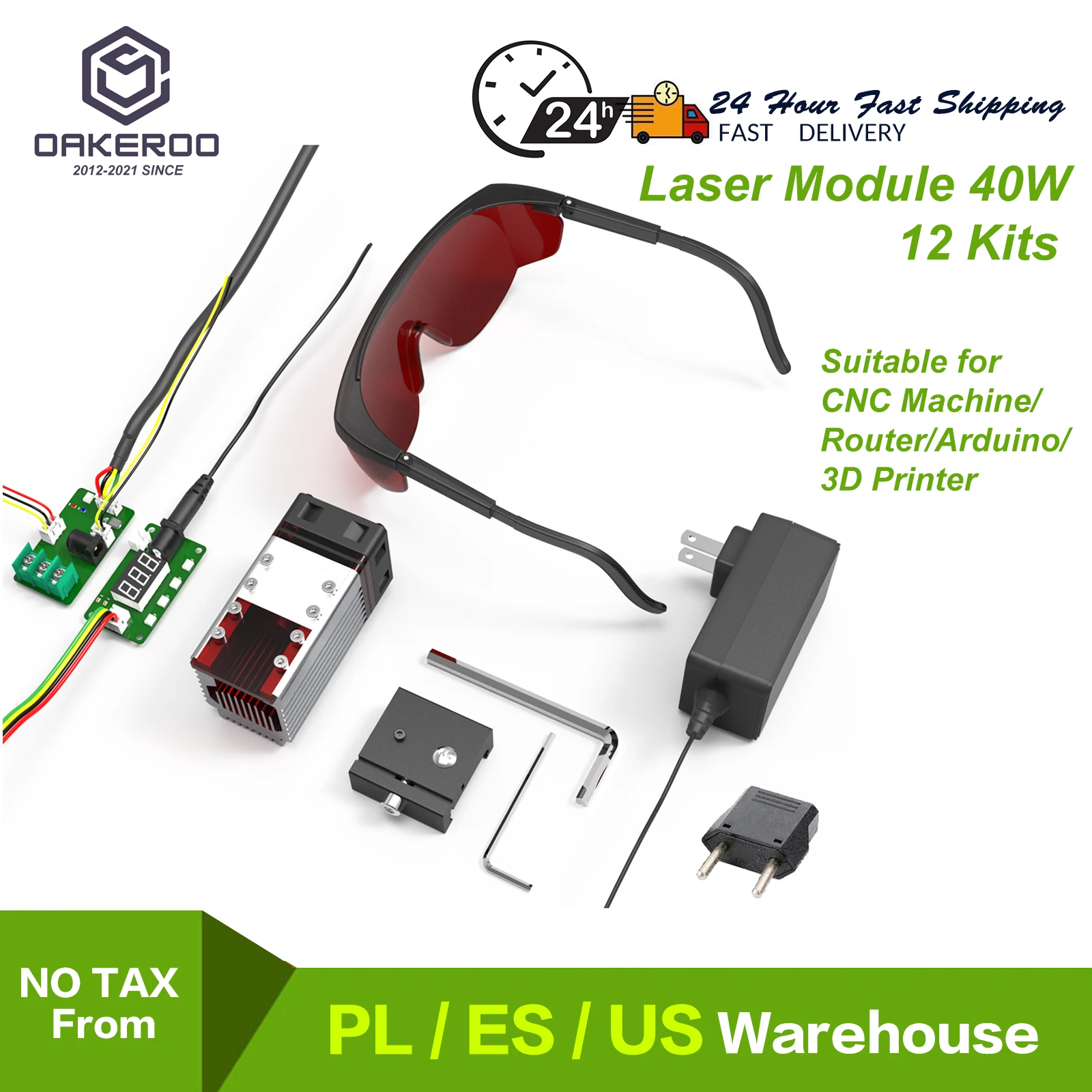 

40W Laser Head Module 450nm Blue TTL PWM Engraver Kits for Laser Engraving Machine Marking Cutting Tool