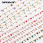 Набор аксессуаров для ювелирных изделий GUFEATHER, набор аксессуаров для ювелирных изделий из меди и натурального камня с никелевым покрытием, покрытием из 18-каратного золота, 1 млот