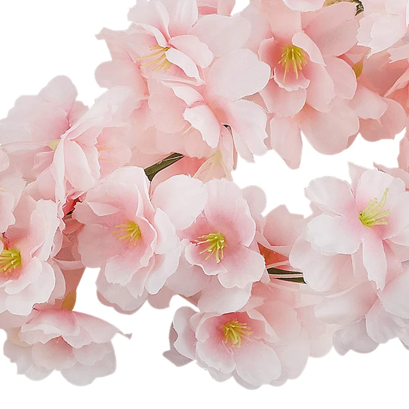 Искусственные вишневые цветы лоза подвесные шелковые гирлянда для свадьбы