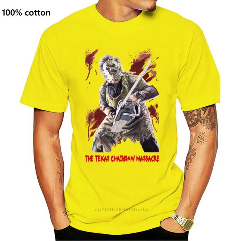 

New The Texas Chain Saw Massacre Movie Poster Man Carnival Tshirt Wear T-Shirt Weird Tshirts Yaoi T-Shirts Gift To Husband Pdvax