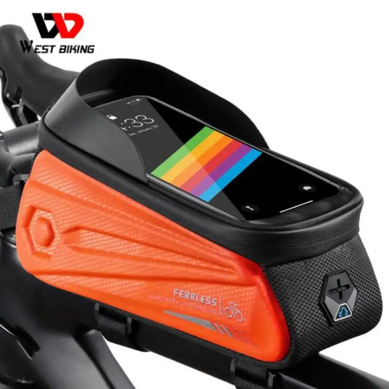 

2021 Новый велосипед мешок переднюю верхнюю раму сумка для велосипеда велосипедная сумка Водонепроницаемый 7-дюймовый автомобильный держате...