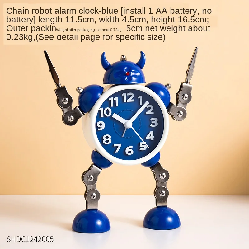 

Robot-shaped alarm clock home decoration christmas gift Anime cartoon character kids toys birthday present European style