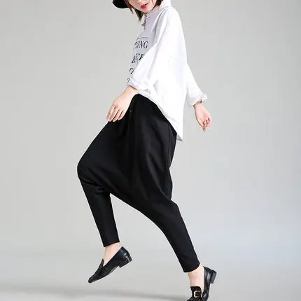 

Original design of SAGGY harem pants, skinny jeans, skinny jeans, Korean pants, big crotch pants