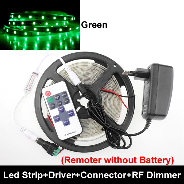 RF-Green SMD 5050 светодиодные полосы водонепроницаемый теплый белый красный синий Epistar 60 светодиодов/м Ambilight Подсветка Водонепроницаемый 12 В светодиодные полосы дистанционного управления - Испускаемый цвет: RF-Green