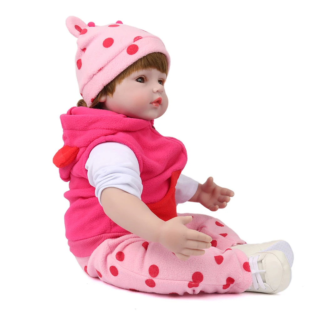 Кукла NPKDOLL 55 см силиконовая кукла Reborn Реалистичная Модная подарок на день