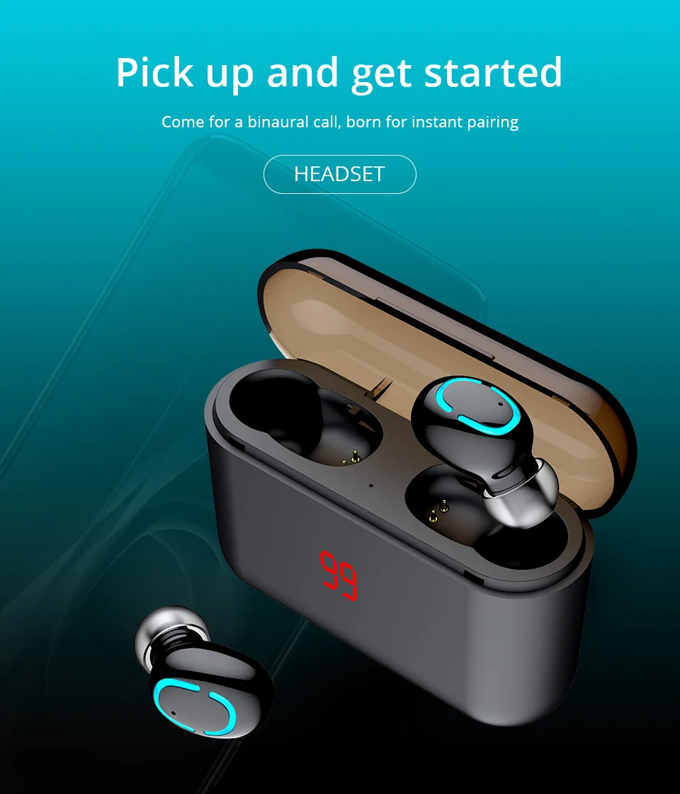 Беспроводная гарнитура HBQ Q32 TWS Bluetooth 5 0 с микрофоном мини беспроводные
