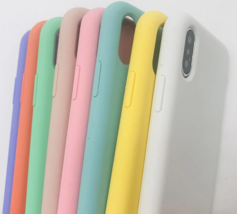 

10pcs Original quality Silicone phone Case For mobile for Phone 12 Pro mini 11 X XS 8 7 6 Plus Max with retail Packing box