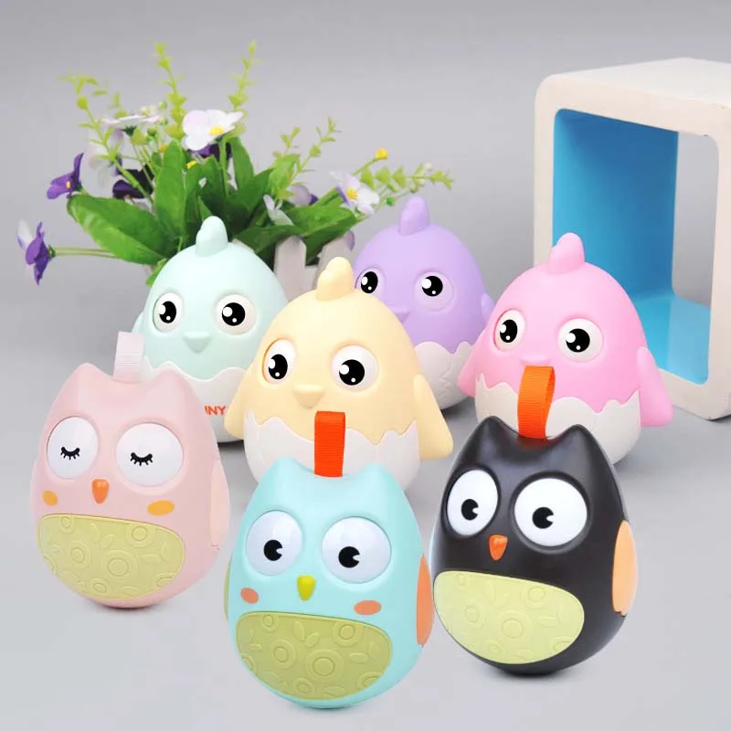 Забавная игрушка для домашних животных издает звуки с милым цыпленком Сова Форма