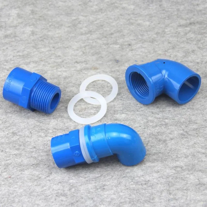 90 градусов локоть ПВХ аквариум Впускной выход фитинг соединительная головка