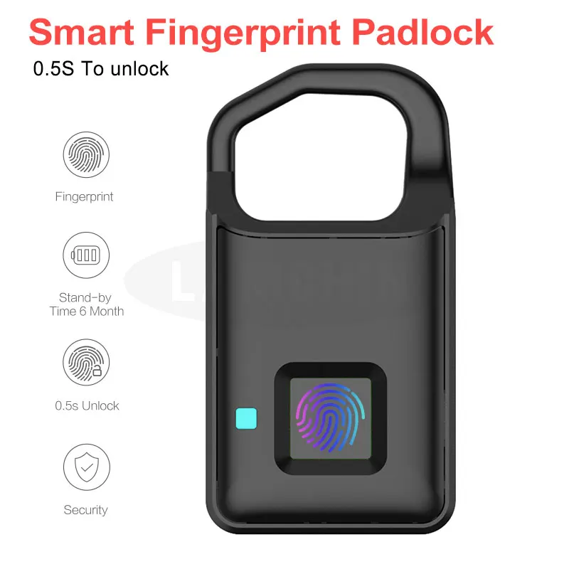 Электронный замок с отпечатком пальца USB Перезаряжаемые Смарт ключа RFID Анти