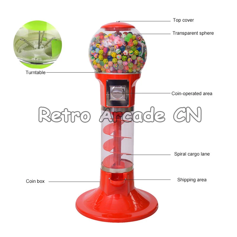 Автомат с монетоприемником для конфет большая капсула вертикальный торговый