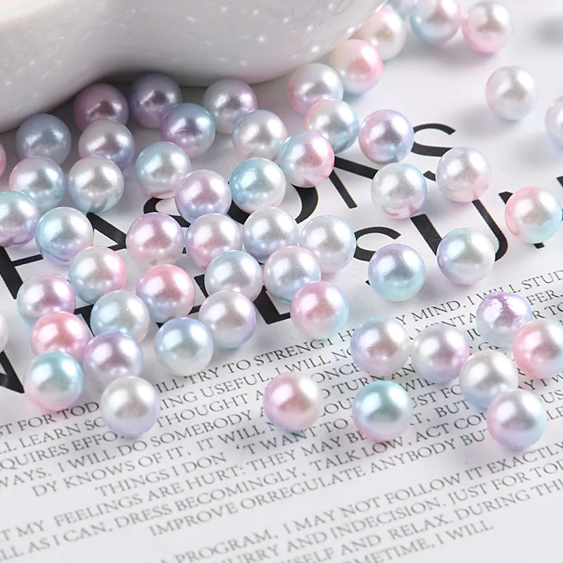 

3-8mm Multicolor No Hole Imitation Pearls Round Loose Beads Garment Handmade DIY Accessories For Fashion Jewelry Making
