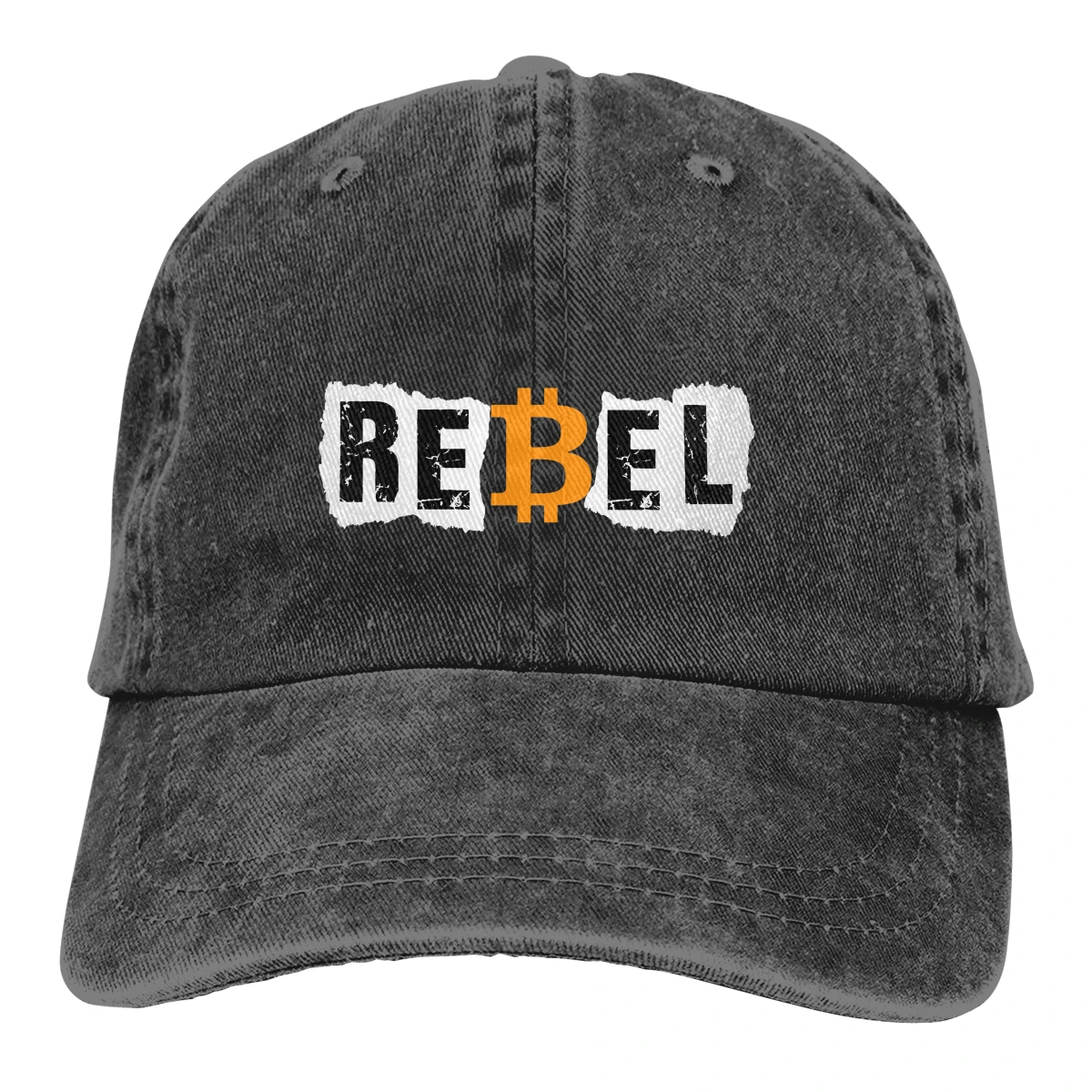 

Washed Men's Baseball Cap Rebel Trucker Snapback Caps Dad Hat Bitcoin Crypto Miners Meme Golf Hats