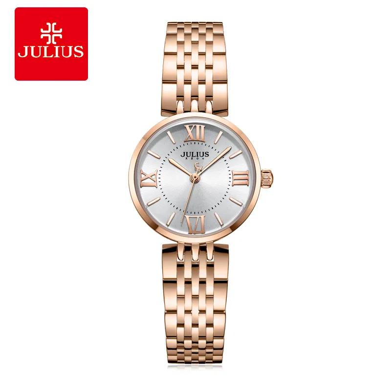 

Часы наручные Julius женские кварцевые, элегантные модные повседневные японские, с браслетом из нержавеющей стали, подарок на день рождения, д...