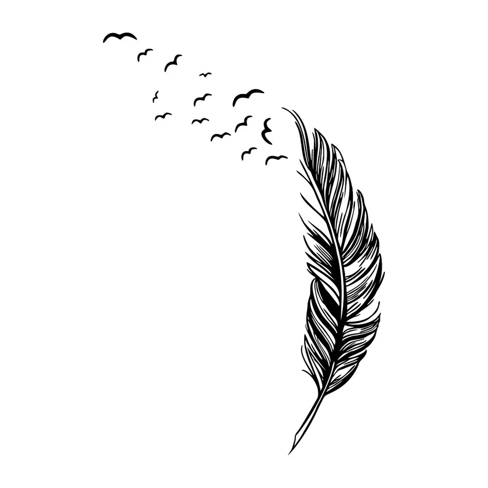 Наклейки на стену с перьями домашний декор искусная комната Настенная бумага