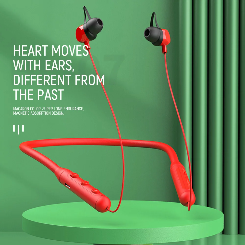 Магнитные наушники Bluetooth 5 0 с шейным ободом и микрофоном Высококачественная Hi Fi
