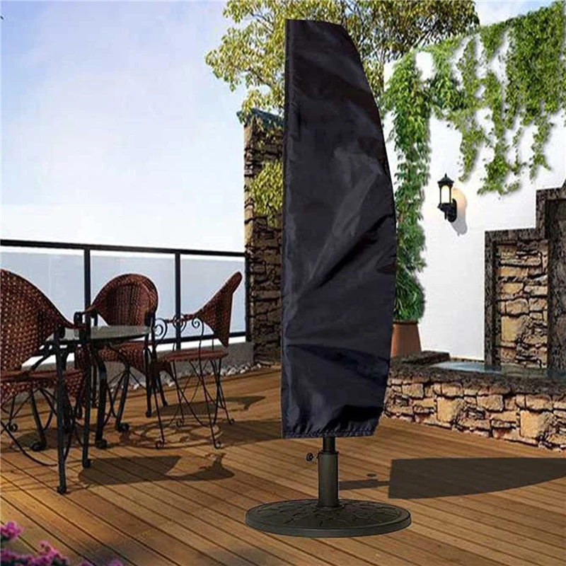 

Waterproof Oxford Cloth Outdoor Banana Umbrella Cover Garden Patio Cantilever Parasol Rain Cover Sunshade Umbrella Dust Cover