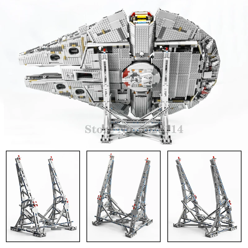 

Vertical Display Stand For Ultimate Millennium 75192 Falcon Compatible With 05132 Star Toys Wars Accessories Collectible Model