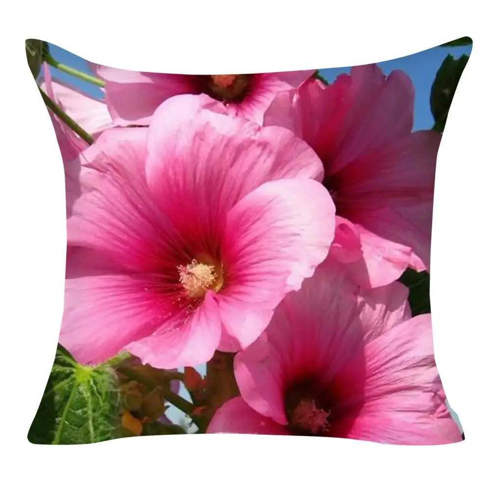 

Чехол для подушки, устойчивый к морщинам, легкий уход, Полиэстеровая наволочка для подушки с цветочным принтом, товары для дома, наволочка д...