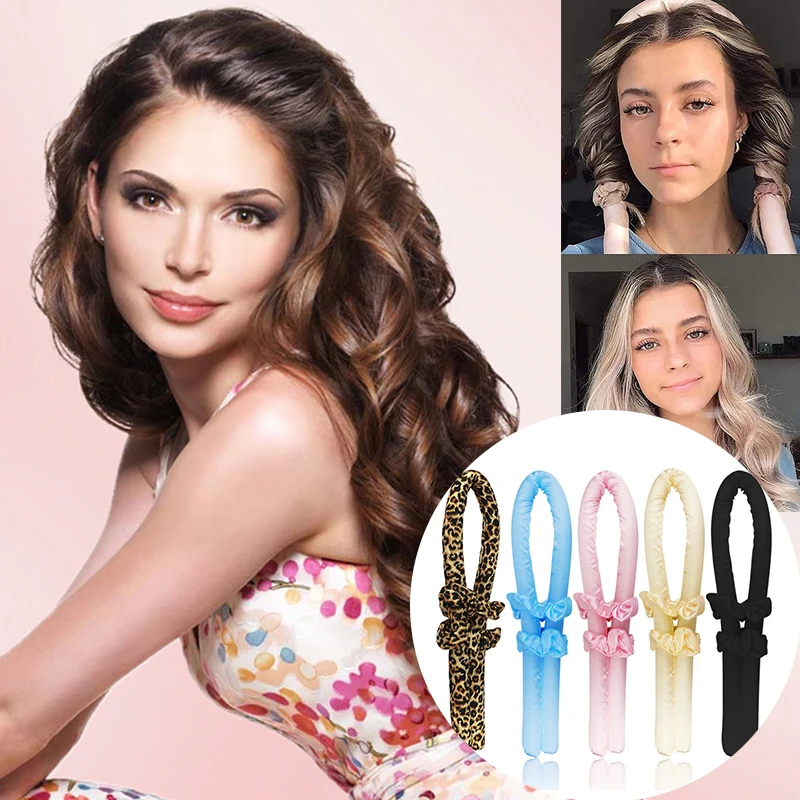 

Heatless Curling Rod Headband No Heat Curls Ribbon Hair Rollers Sleeping Soft Headband Hair Curlers DIY Hair Styling Tools