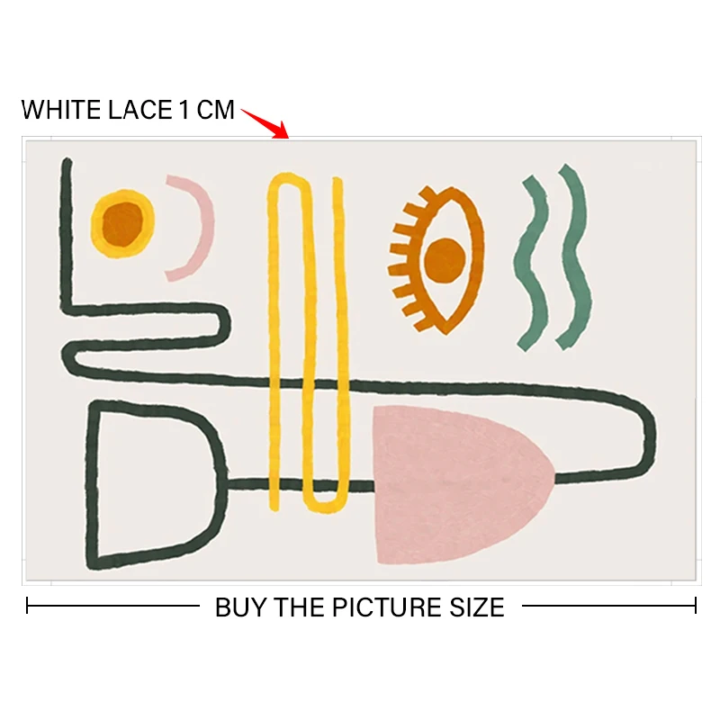 

Abstract Simple Style Color Line Canvas Painting Different Eyes Print and Poster Nordic Wall Art Picture Living Room Home Decor