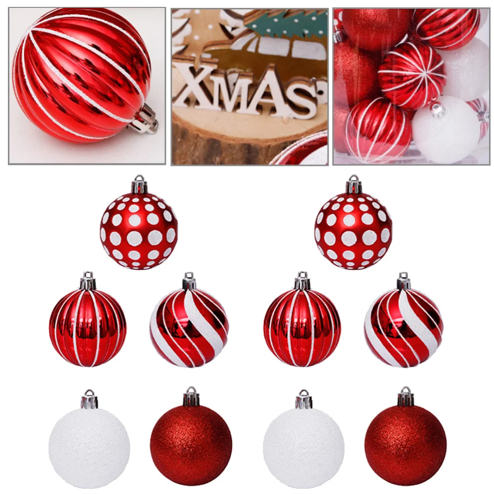 

30pcs Christmas Party Hanging Christmas Set Scene Layout Props (Red)