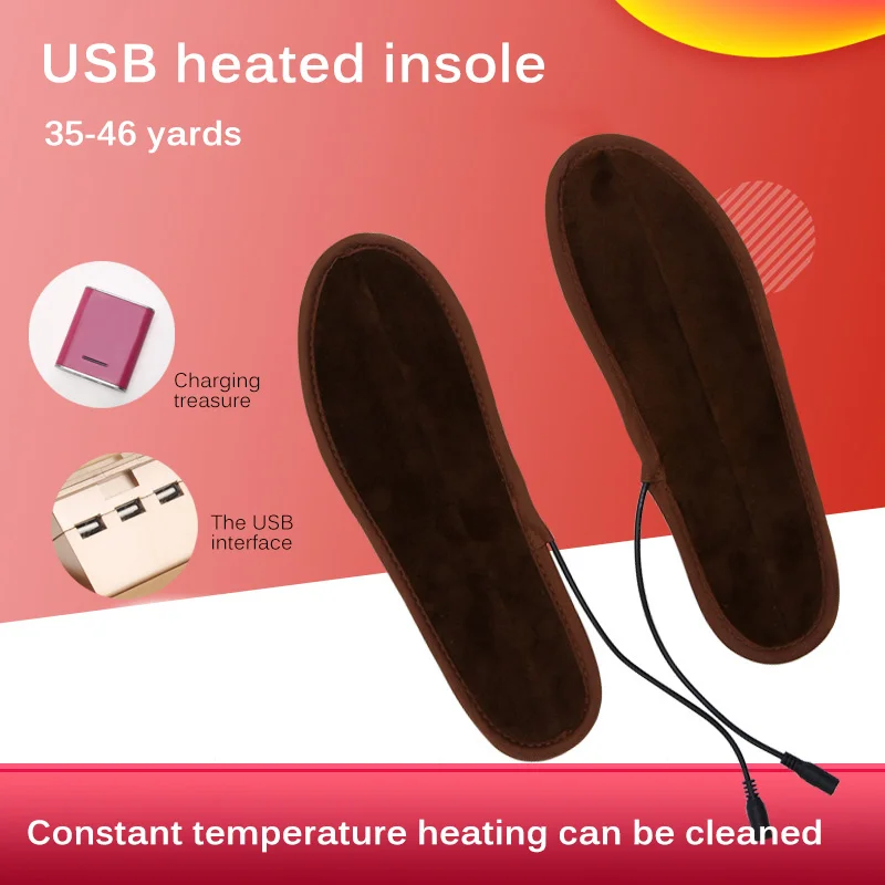 USB нагревательные стельки для ног с электрическим подогревом теплые Чехлы носки