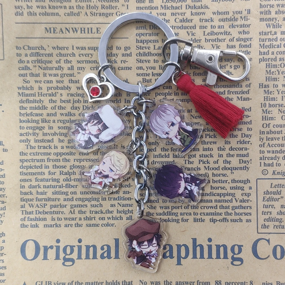 Акриловый аниме брелок для ключей Bungo с изображением бродячих собак ювелирное