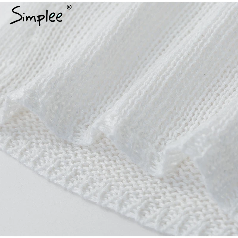 Летнее женское длинное платье Simplee вязаное богемное ажурное пляжное с O-образным