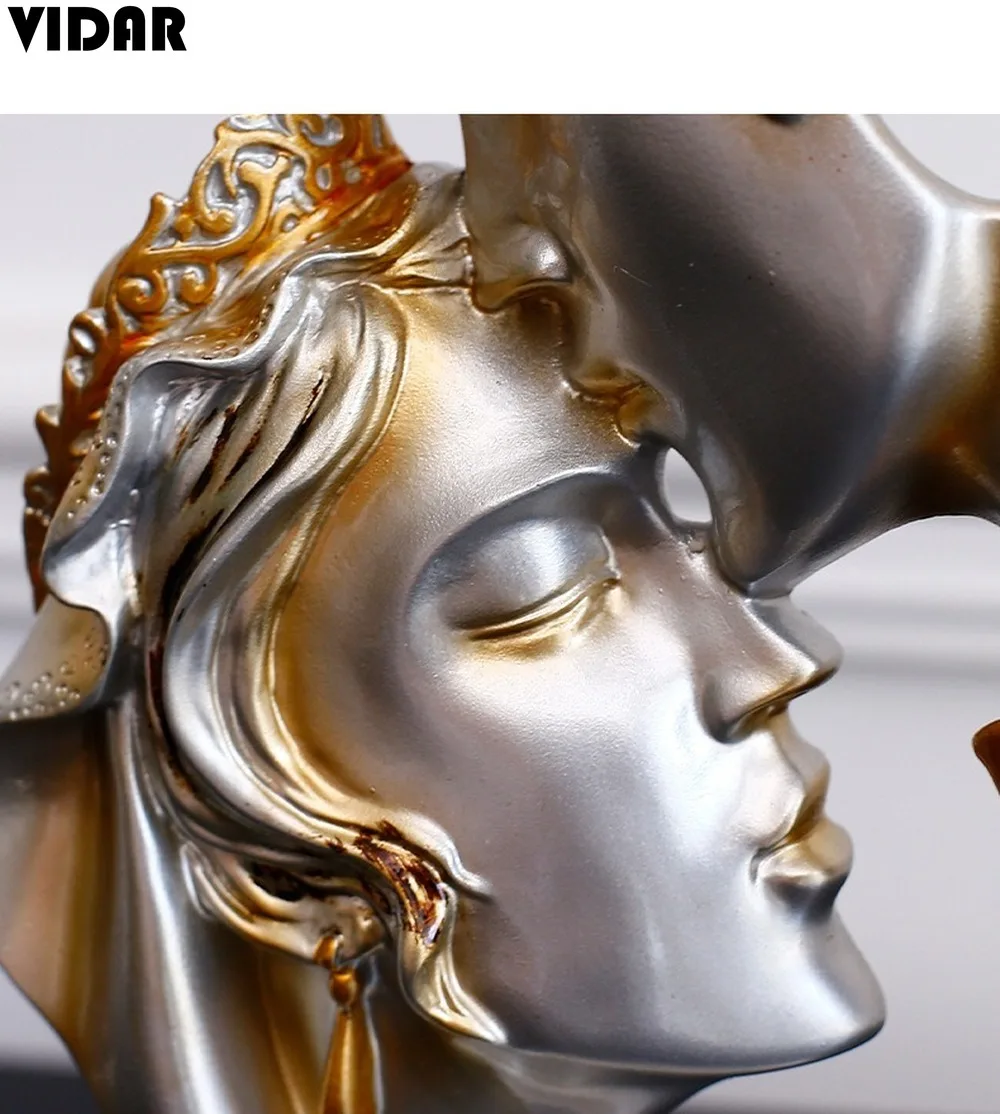 VIDAR Creative Abstract Art Couple Decoration Living Room Wine Cabinet Study Character Sculpture Crafts Wedding Gift | Дом и сад