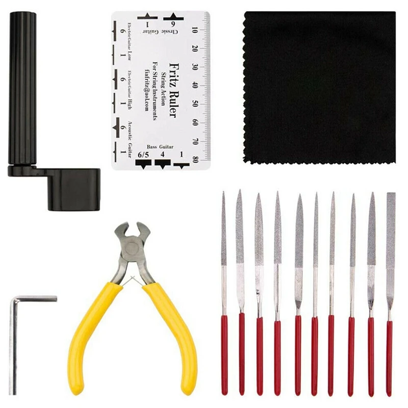 

33 Pcs Guitar Care Tool Kit Luthier Setup Repair Maintenance Tools Wrench Set