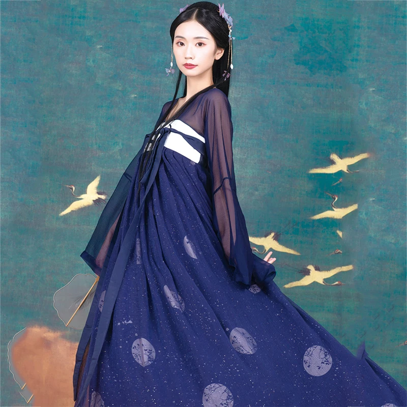 

Традиционное китайское платье Hanfu, женский кардиган с вышивкой, праздничная одежда Hanfu, наряд, платье SL5269, Национальный костюм ханьфу