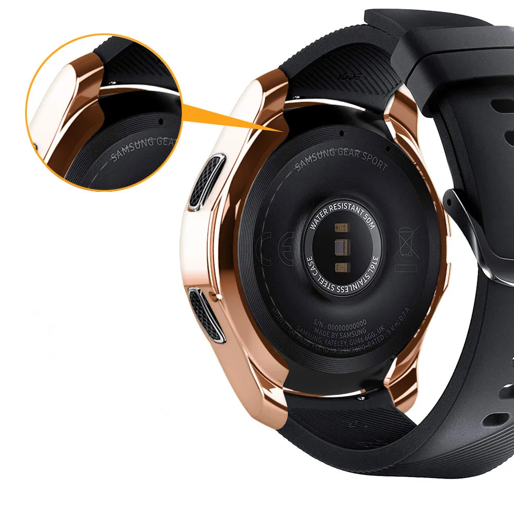 Смарт-часы полосы аксессуары чехол для Samsung Gear S3/Galaxy часы 46 мм Чехол Мягкий ТПУ
