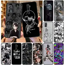 Anime Attack On Titan Bag Fundas Case For Oppo A52 A53 Silicone Soft TPU Black Cover For Oppo A9 2020 Luxury Shockproof Shell