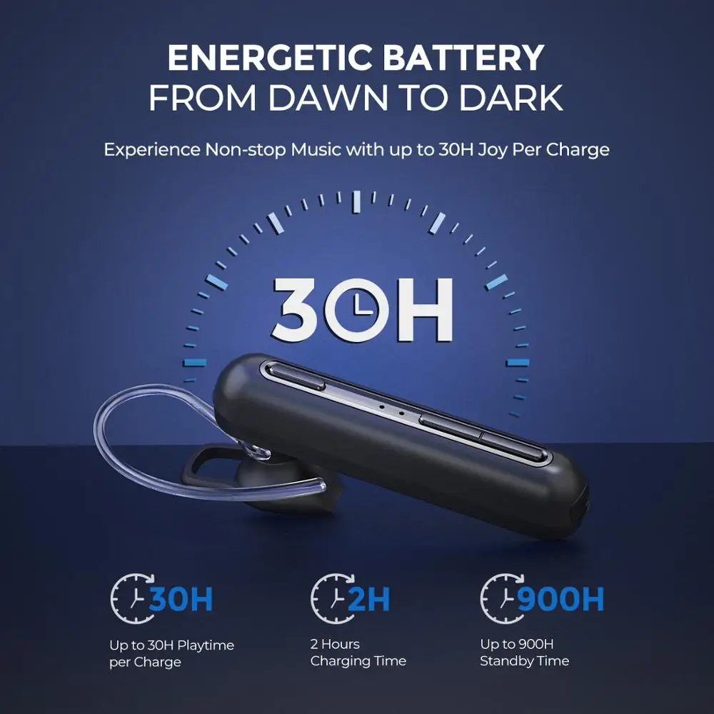 Mpow EM17 беспроводные наушники Bluetooth 4 2 15 часов Музыка Время наушник с двойным