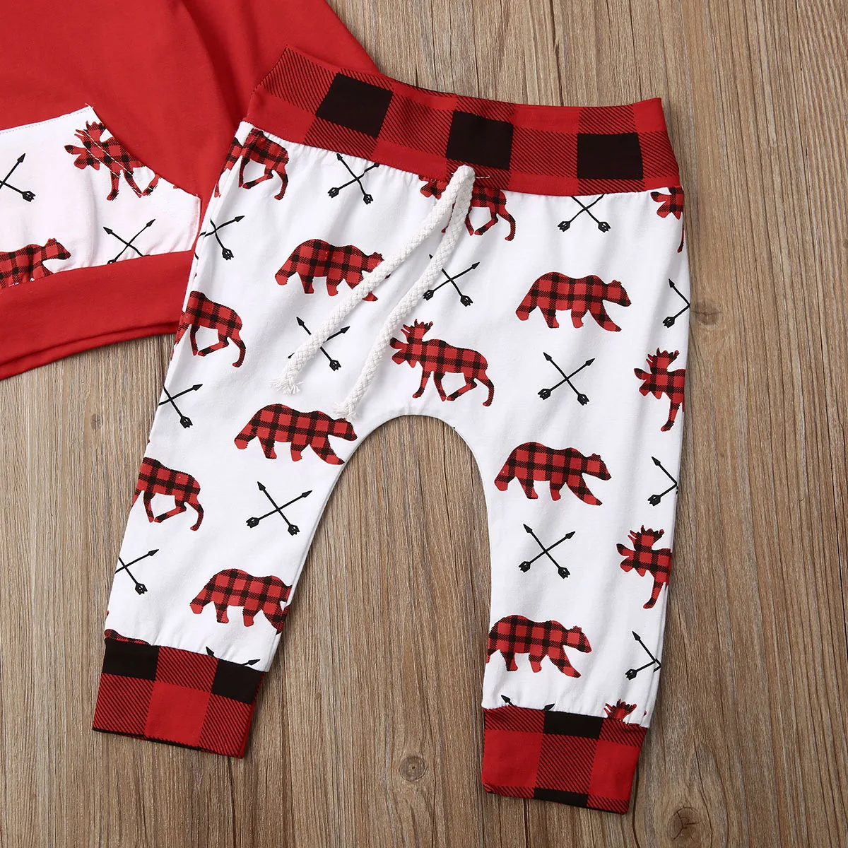 

Newborn Baby Boys Girls Xmas Clothes Hooded Tops Coat Pants Tracksuit Outfits