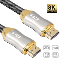 1m 2m 3m 8k hdmi compatible cable 4k 120hz uhd hdr 48gbps v2 1 for xiaomi samsung tv ps4 splitter switch audio video hd cable