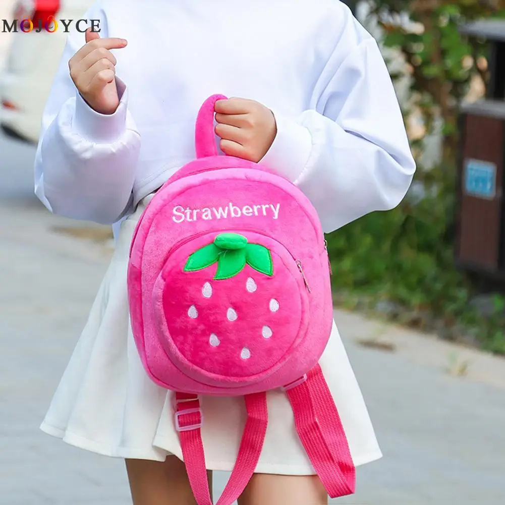 

Kids Plush School Shoulder Bag Kindergarten Colorful Fruit Cute Backpack