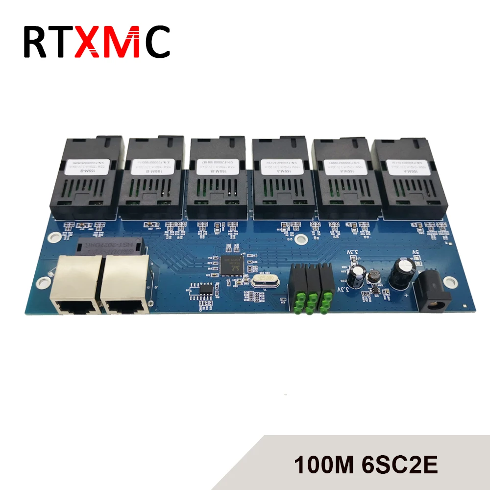 Коммутатор 6SC2E Ethernet с поддержкой быстрой передачи данных 10/100 м 6 волоконных