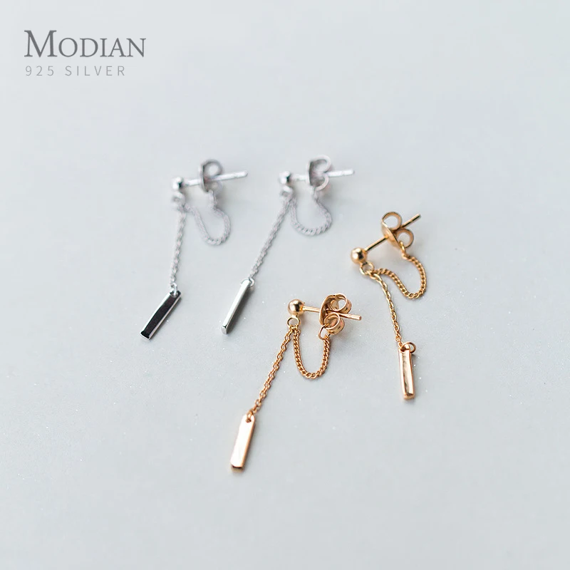 Modian Новинка Запонки серебренные конструкции модные геометрические серьги