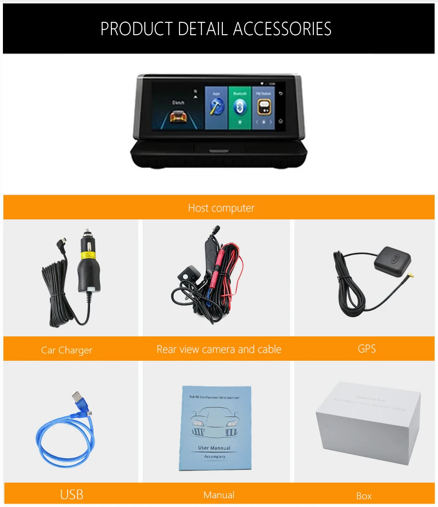 Автомобильный видеорегистратор Anfilite E35 4G ADAS Android 5 1 gps навигатор с bluetooth Wi Fi FHD 1080 P RAM