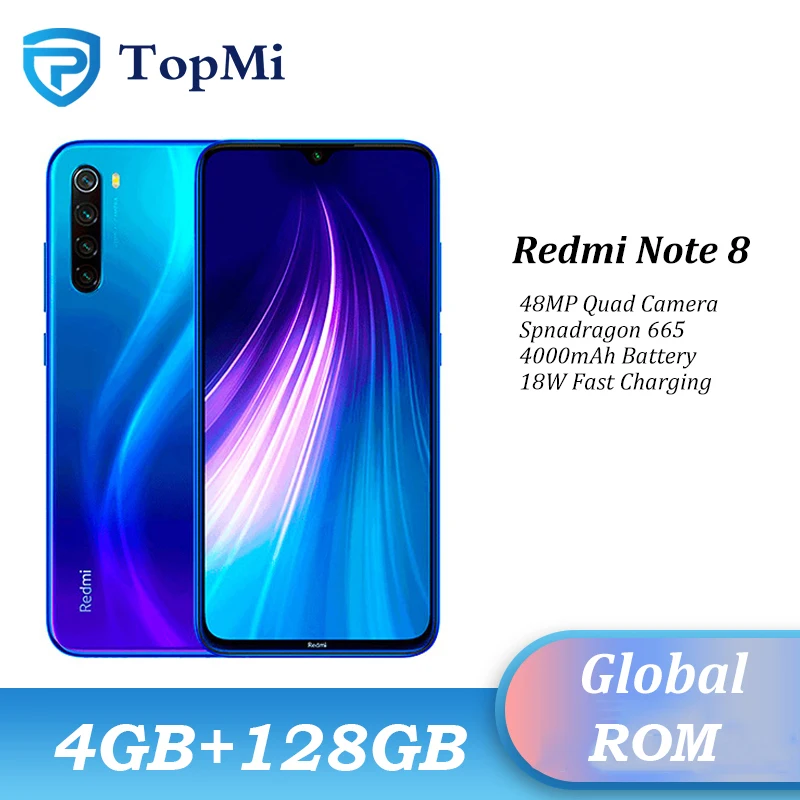 В наличии! Глобальная прошивка Xiaomi Redmi Note 8 4 Гб оперативной памяти 128 ГБ ROM смартфон