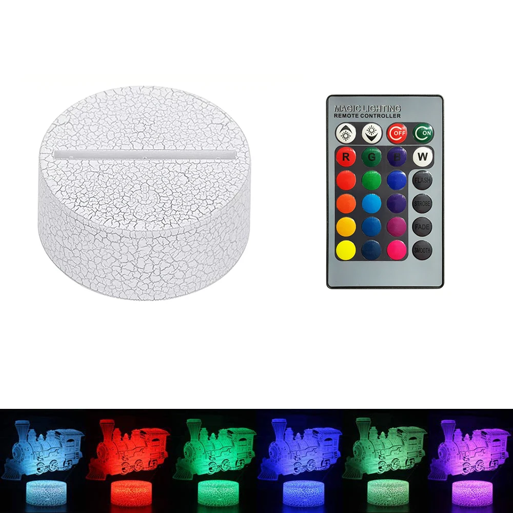 Акула поезд-образный цветной сенсорный 3D светодиодный Ночной светильник с