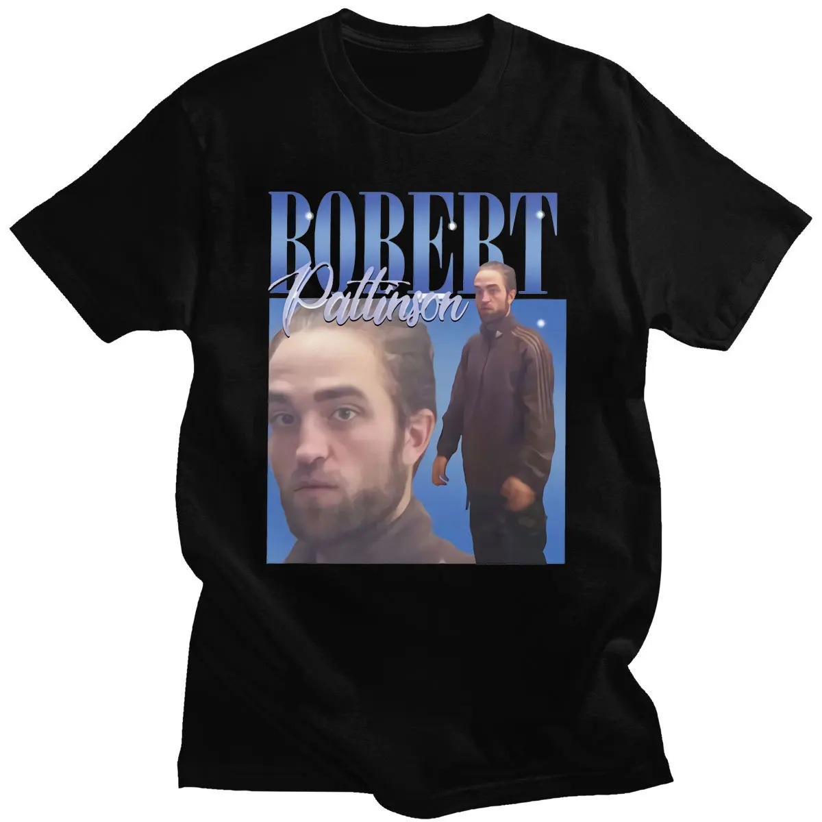 Robert Pattinson 90s Vintage Unisex Black Tshirt Men T Shirt Oversized Graphic T Shirts 100% Cotton T-shirt Man Woman Tees Tops robert t kiyosaki unfair advantage