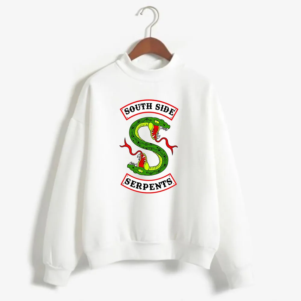 Riverdale Southside Serpents Hoodies For Women Color Block Crop Top Hoodies South Side Riverdale Sweatshirt For Female