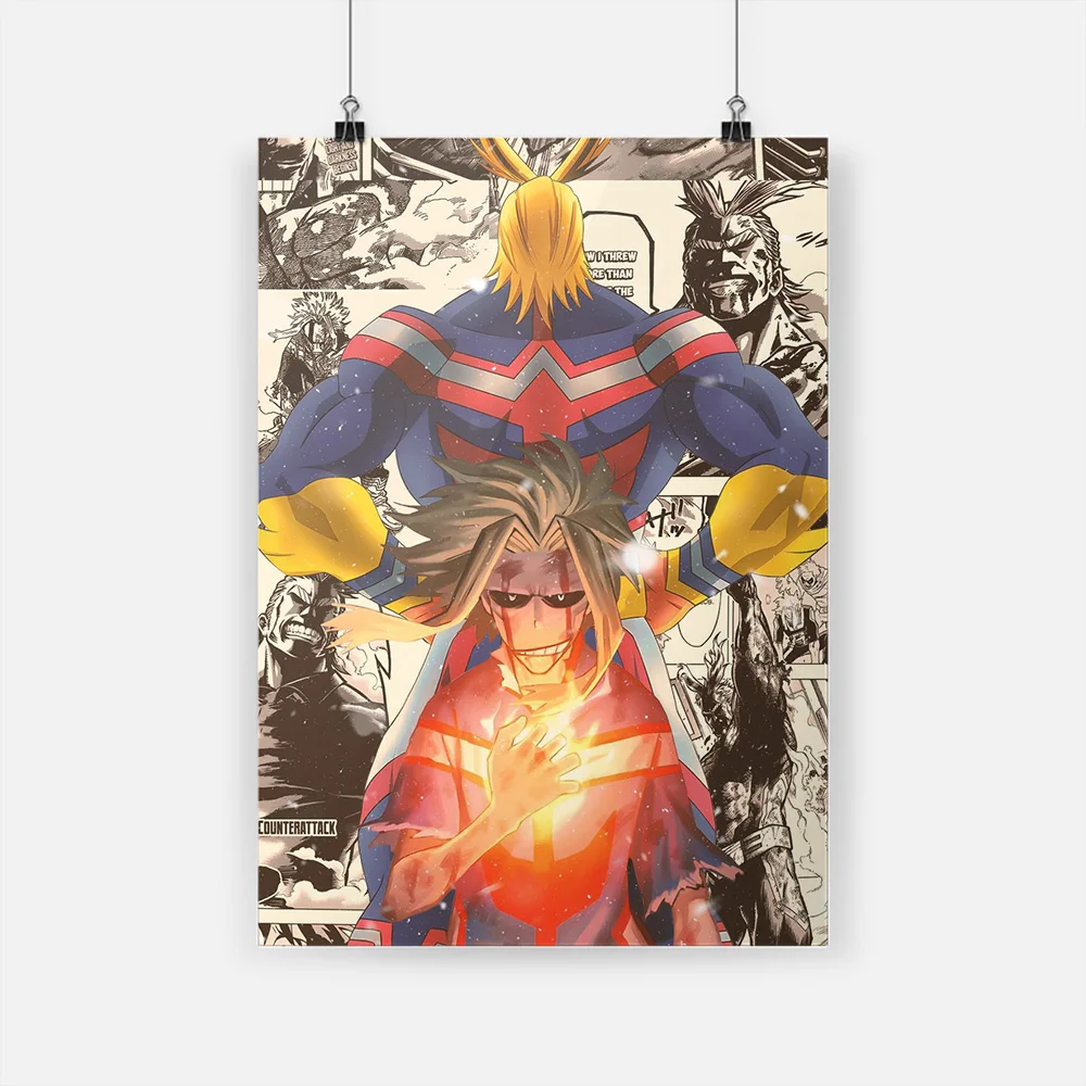 

Printed All Might Canvas Painting Wall Artwork Modular My Hero Academia Poster Home Decor For Bedroom Background Pictures Frame