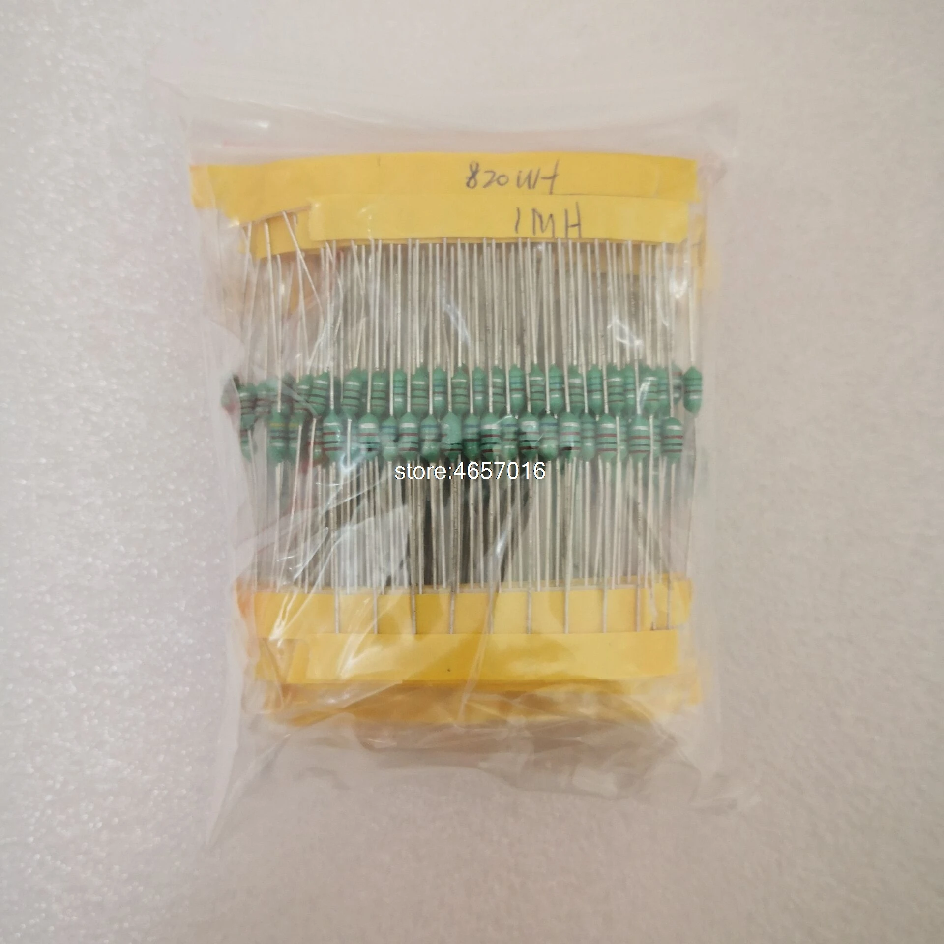 

45valuesX10pcs=450pcs 1/4W Inductor Assortment 0307 0.25W Color Ring Inductance Assortment 0.22UH-1MH Inductors Assorted Set Kit
