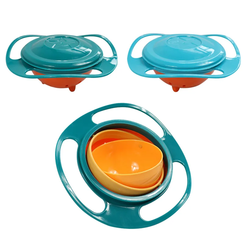 Universal Gyro Bowl Practical Design Children Rotary Balance Novelty Umbrella 360 Rotate Spill-Proof Feeding | Мать и ребенок